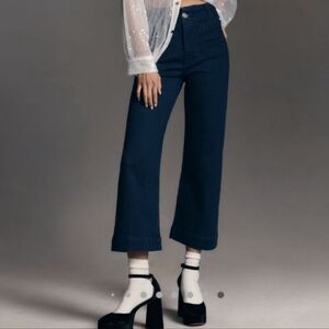 Anthropologie Pilcro & the Letterpress Denim Jean Skipper Wide Leg Cropped  30